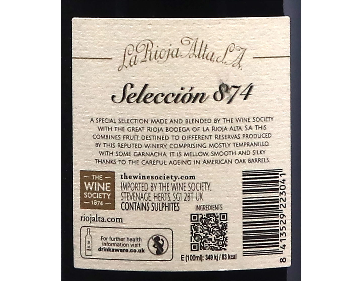 Magnum of La Rioja Alta Seleccion 874 Reserva Rioja 2022