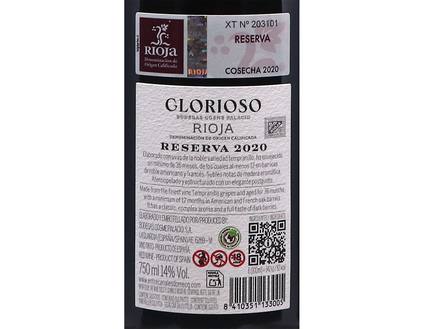 Glorioso Reserva Rioja 2020