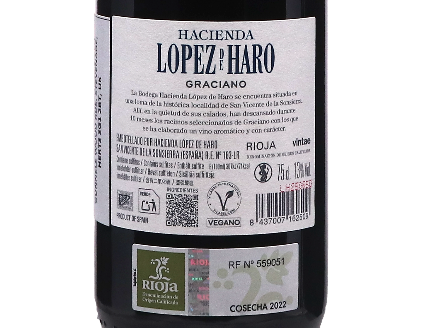 Lopez de Haro Graciano Rioja 2022