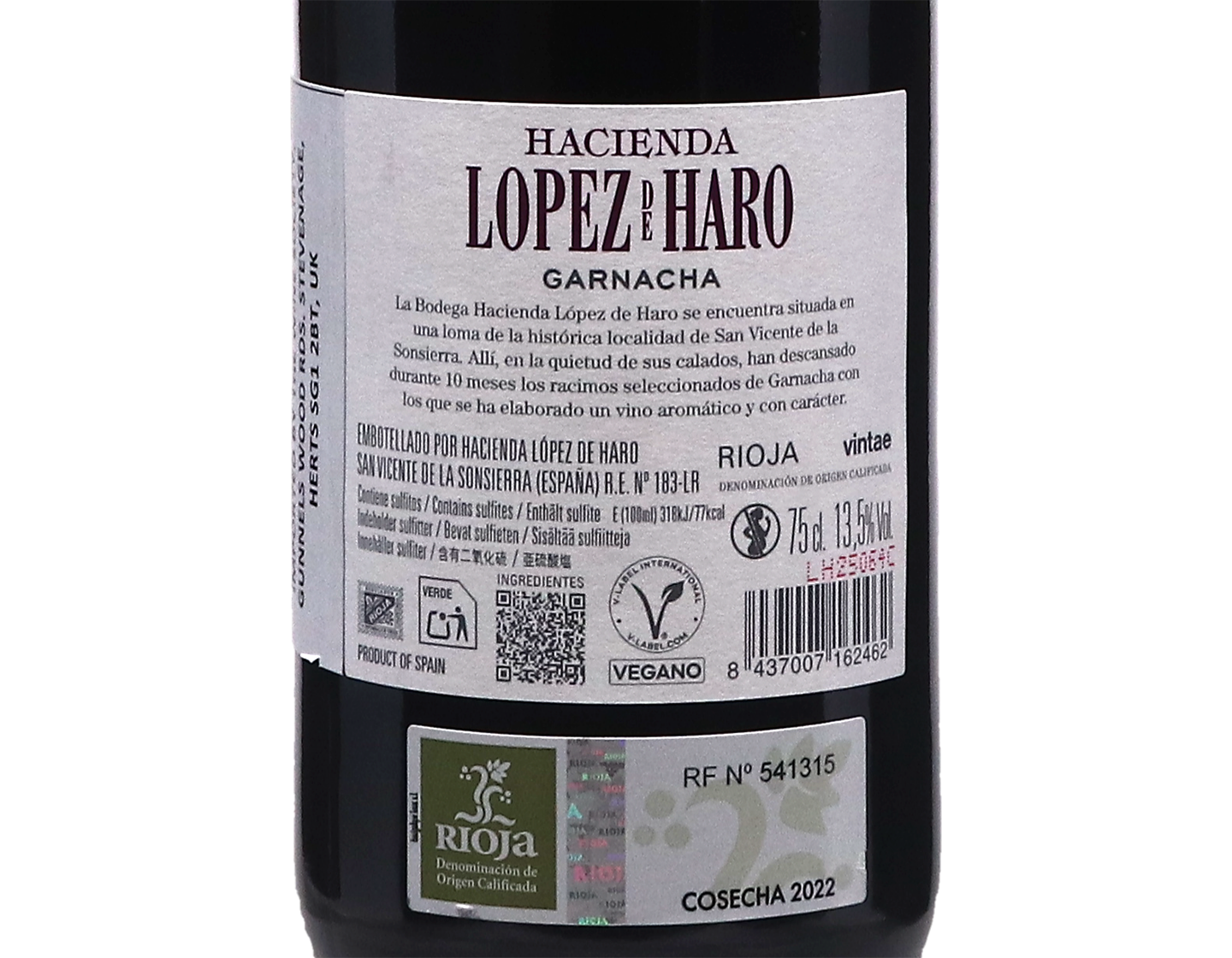 Lopez de Haro Garnacha Rioja 2022