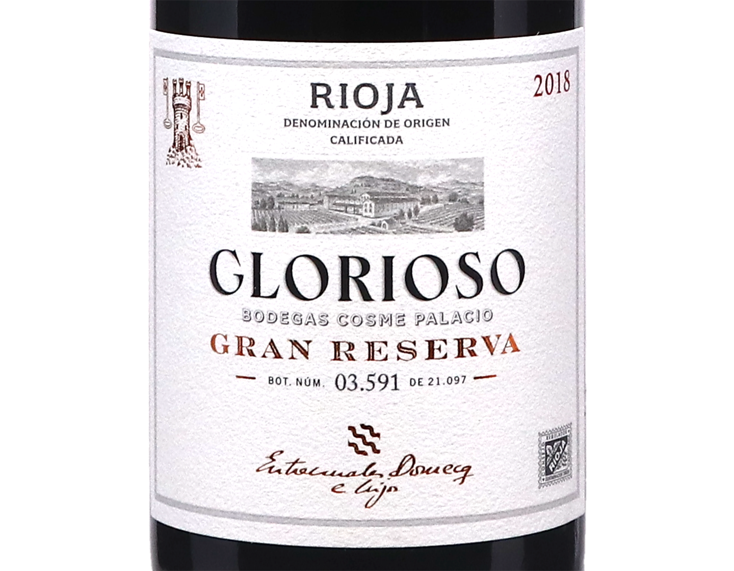 Glorioso Gran Reserva, Rioja 2018