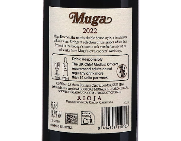 Half bottle of Muga Reserva, Rioja 2022