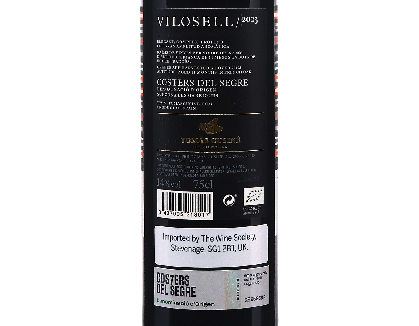 Vilosell Tomàs Cusiné, Costers del Segre 2023