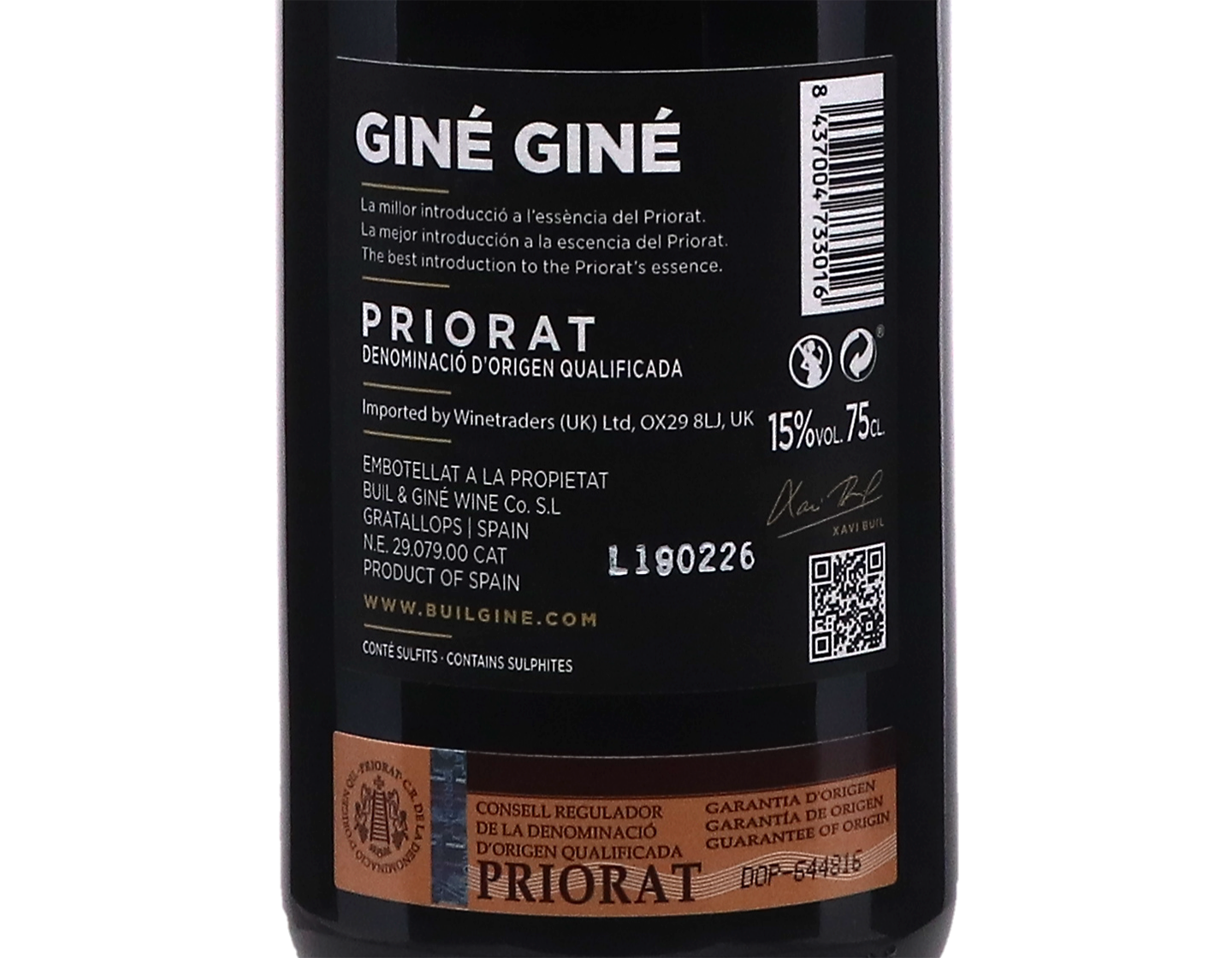 Buil and Gine Gine Gine Priorat 2022
