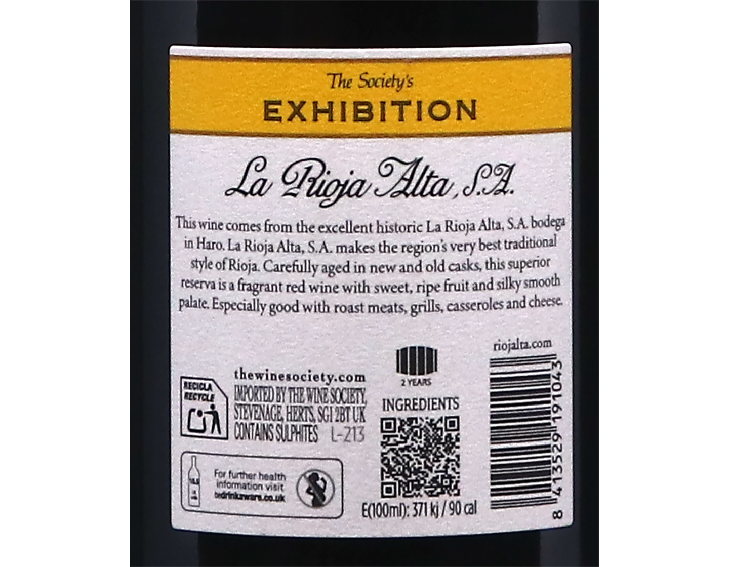 The Society's Exhibition Seleccion Especial Rioja Reserva 2021