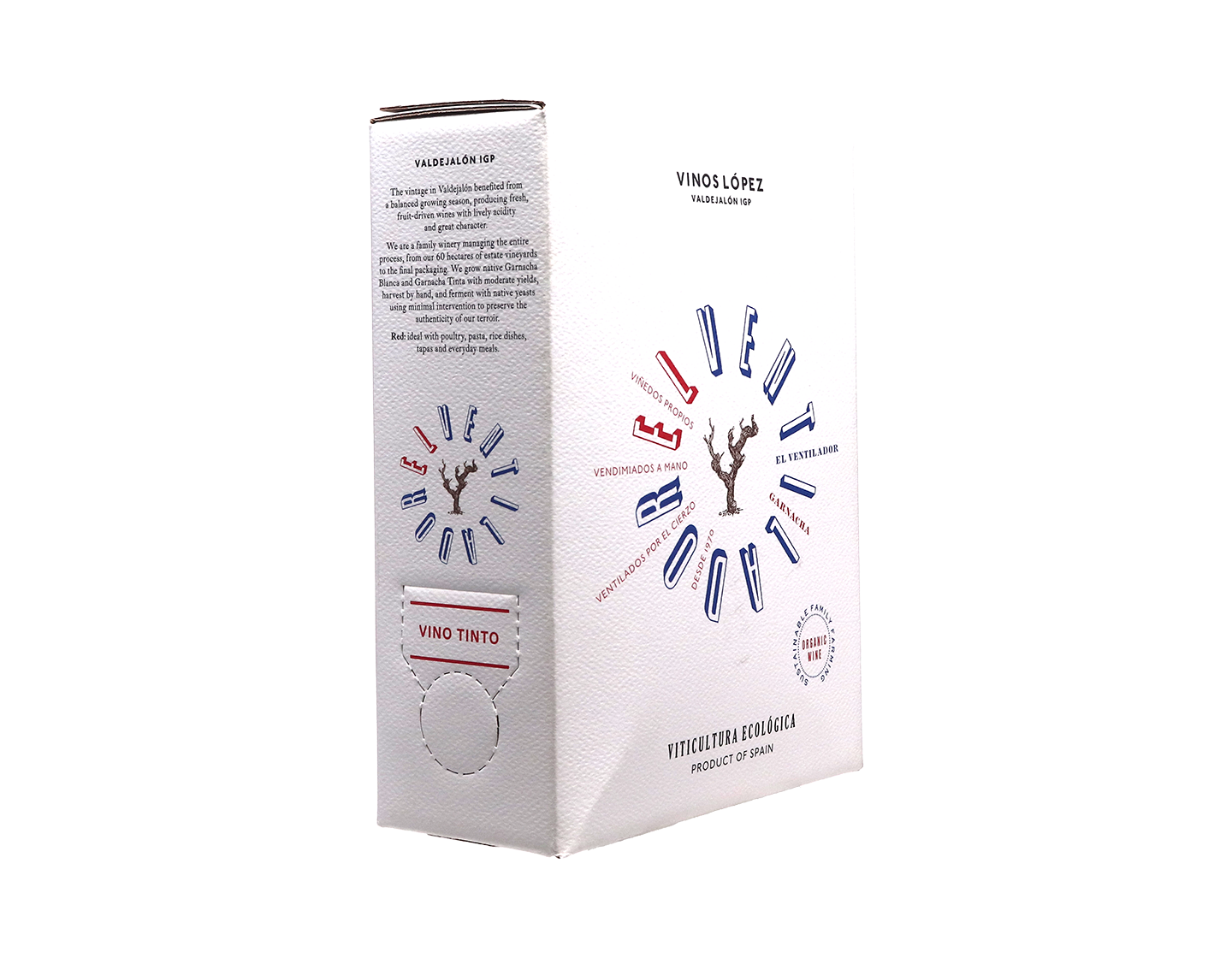 Vinos López El Ventilador Garnacha, Valdejalón 2025, Bag-in-Box (3-litre)