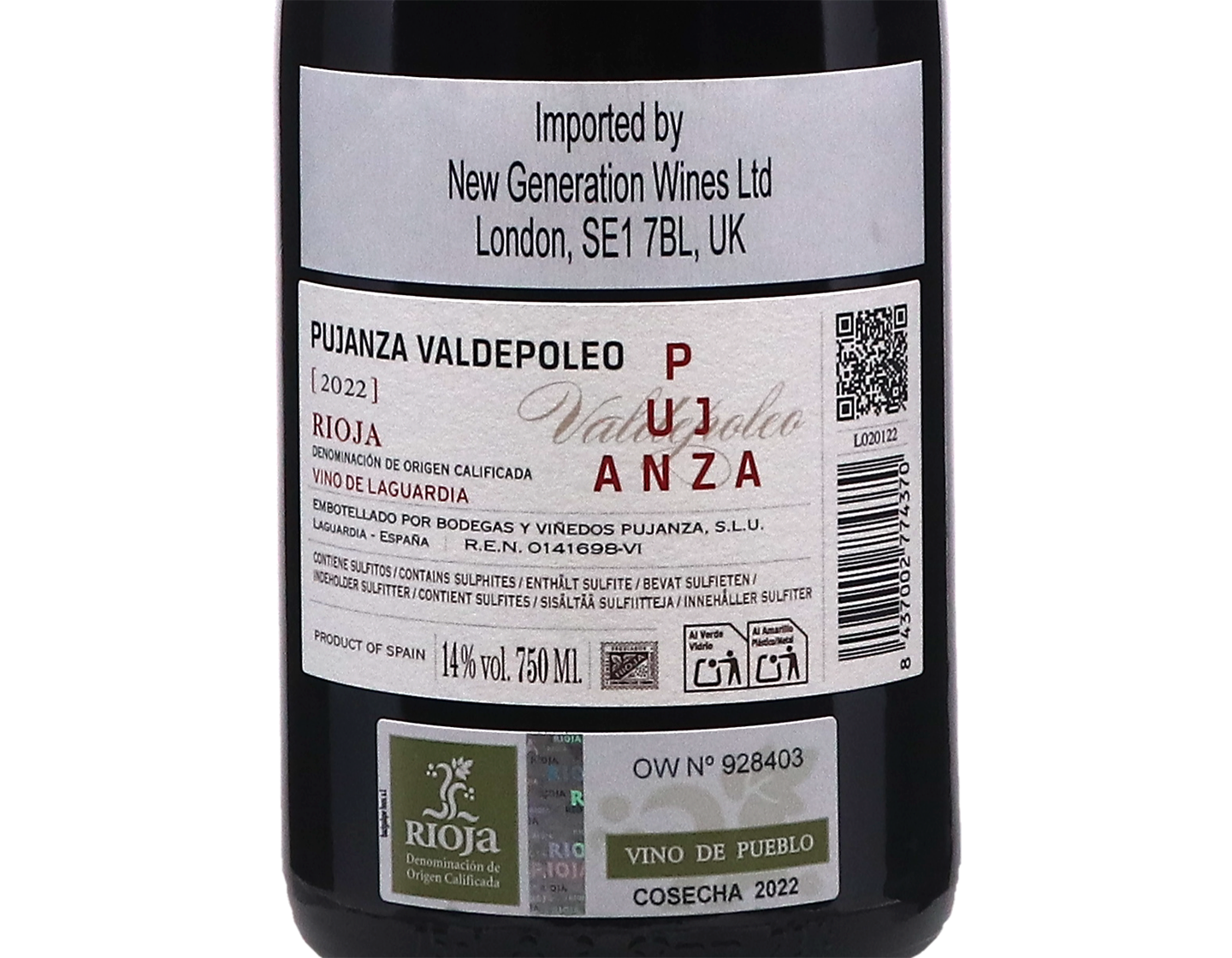 Pujanza Valdepoleo Rioja 2022