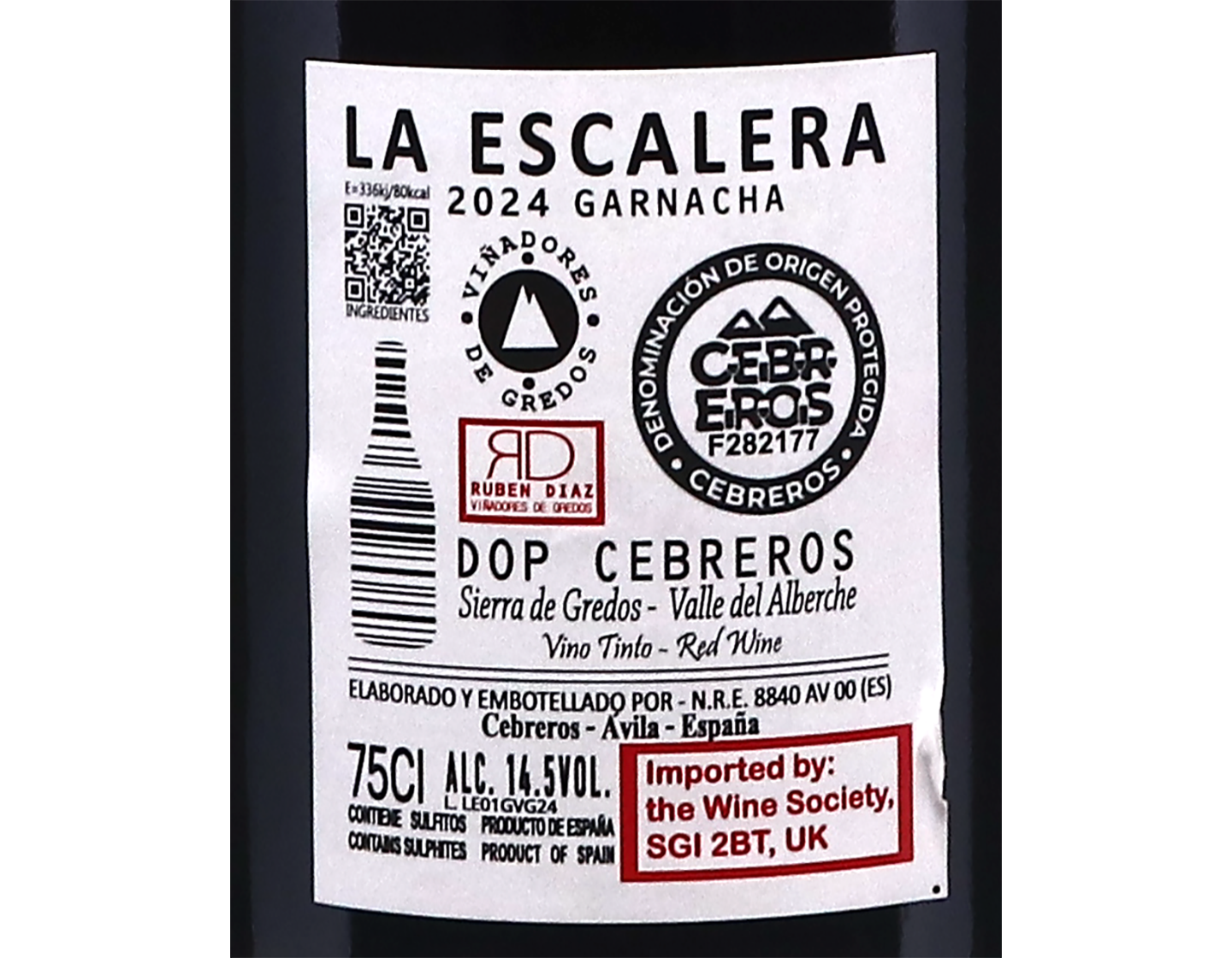 Vinadores de Gredos Garnacha Escalera Cebreros 2024