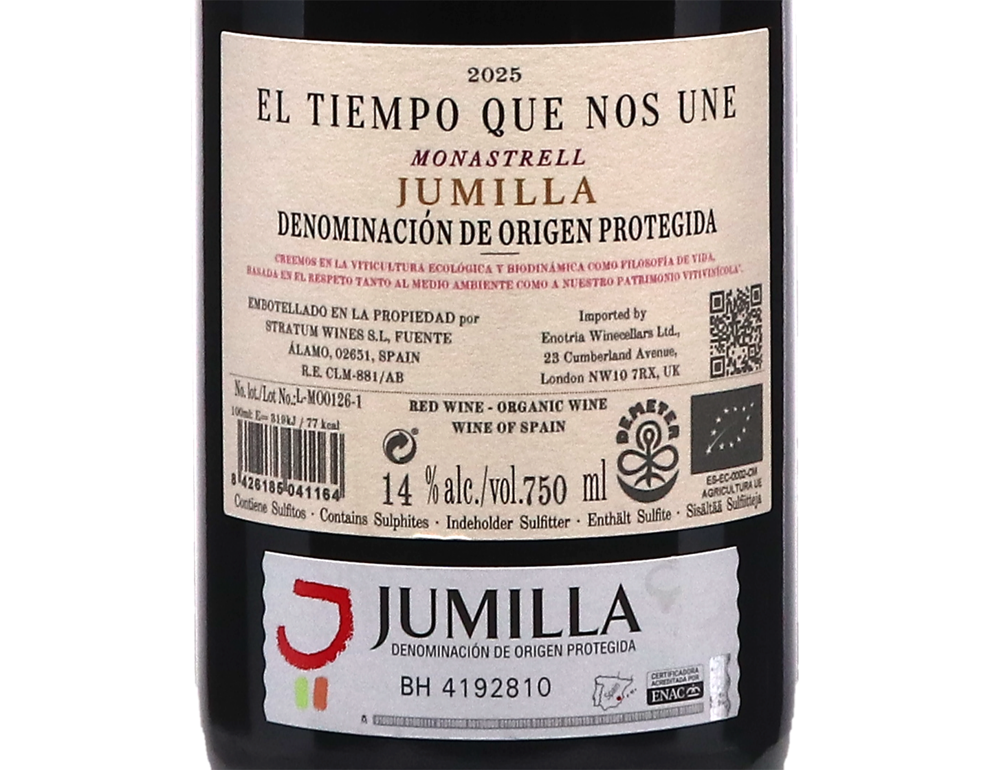 Cerron El Tiempo Que Nos Une Monastrell Jumilla 2025 ORGANIC