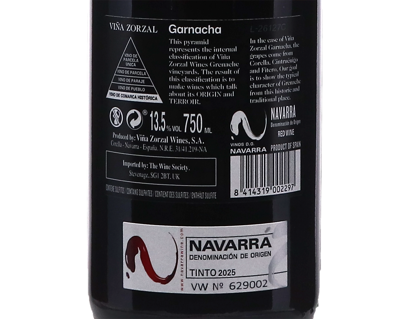 Viña Zorzal Garnacha, Navarra 2025