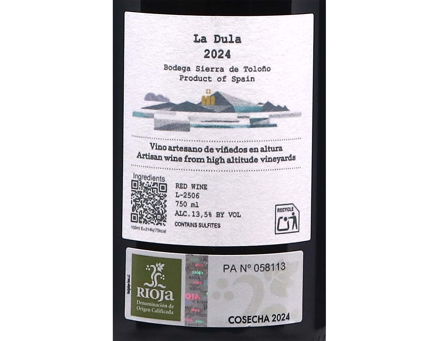 La Dula Garnachas de Altura Sierra de Toloño Rioja 2024