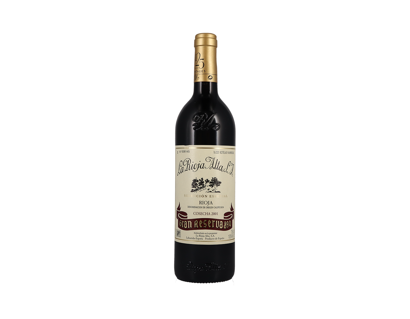 La Rioja Alta 890 Seleccion Especial Gran Reserva 2001