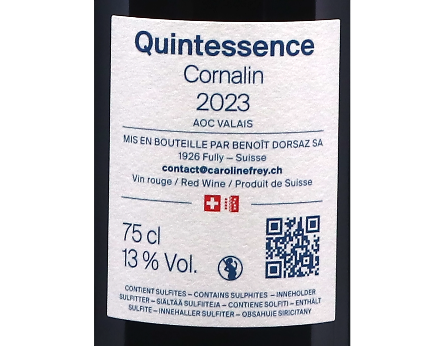 Cornalin Quintessence Caroline Frey 2023