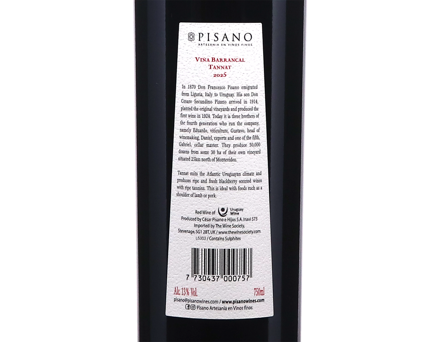 Pisano Vina Barrancal Progreso Tannat 2025