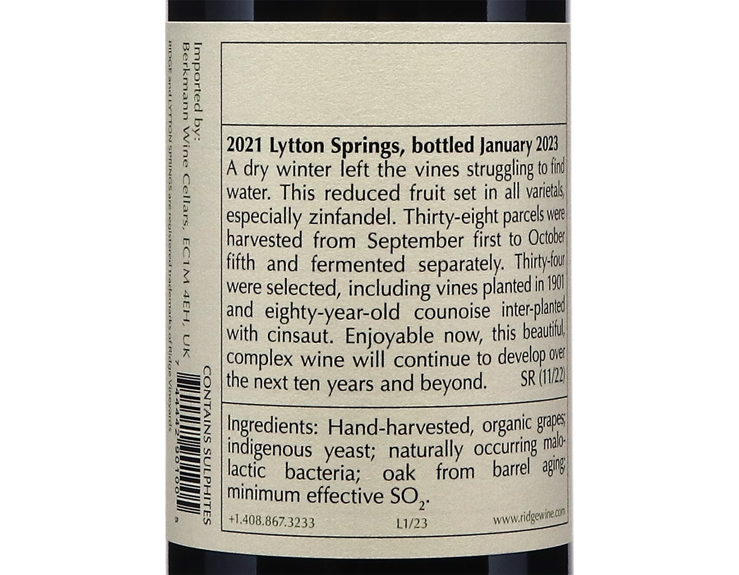 Ridge Lytton Springs 2021