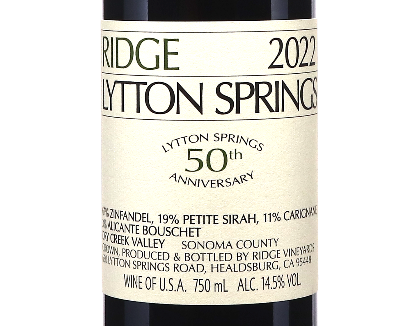 Ridge Lytton Springs 2022