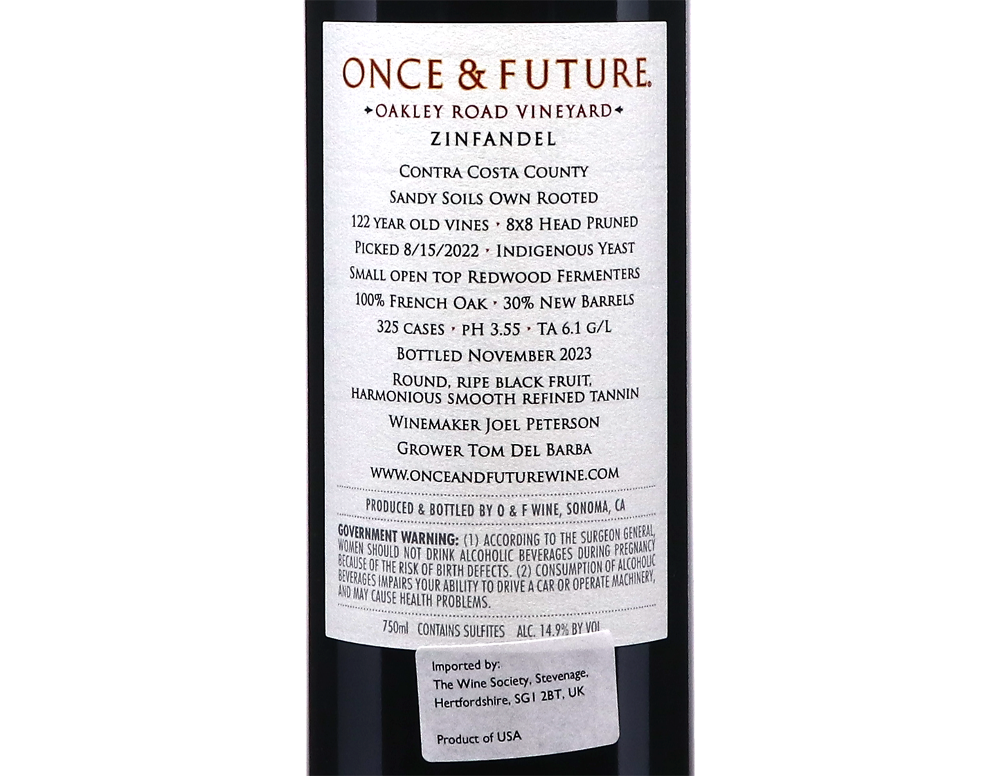 Once and Future Oakley Road Vineyard Zinfandel 2022