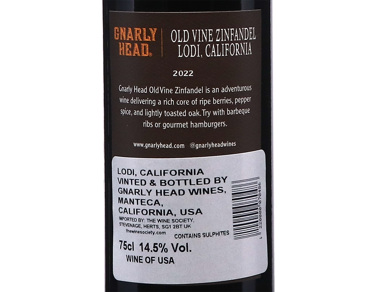 Gnarly Head Lodi Old Vine Zinfandel 2022