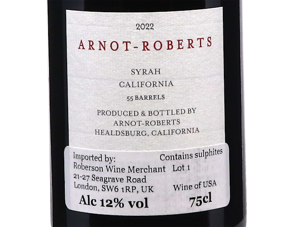 Arnot-Roberts Syrah 2022