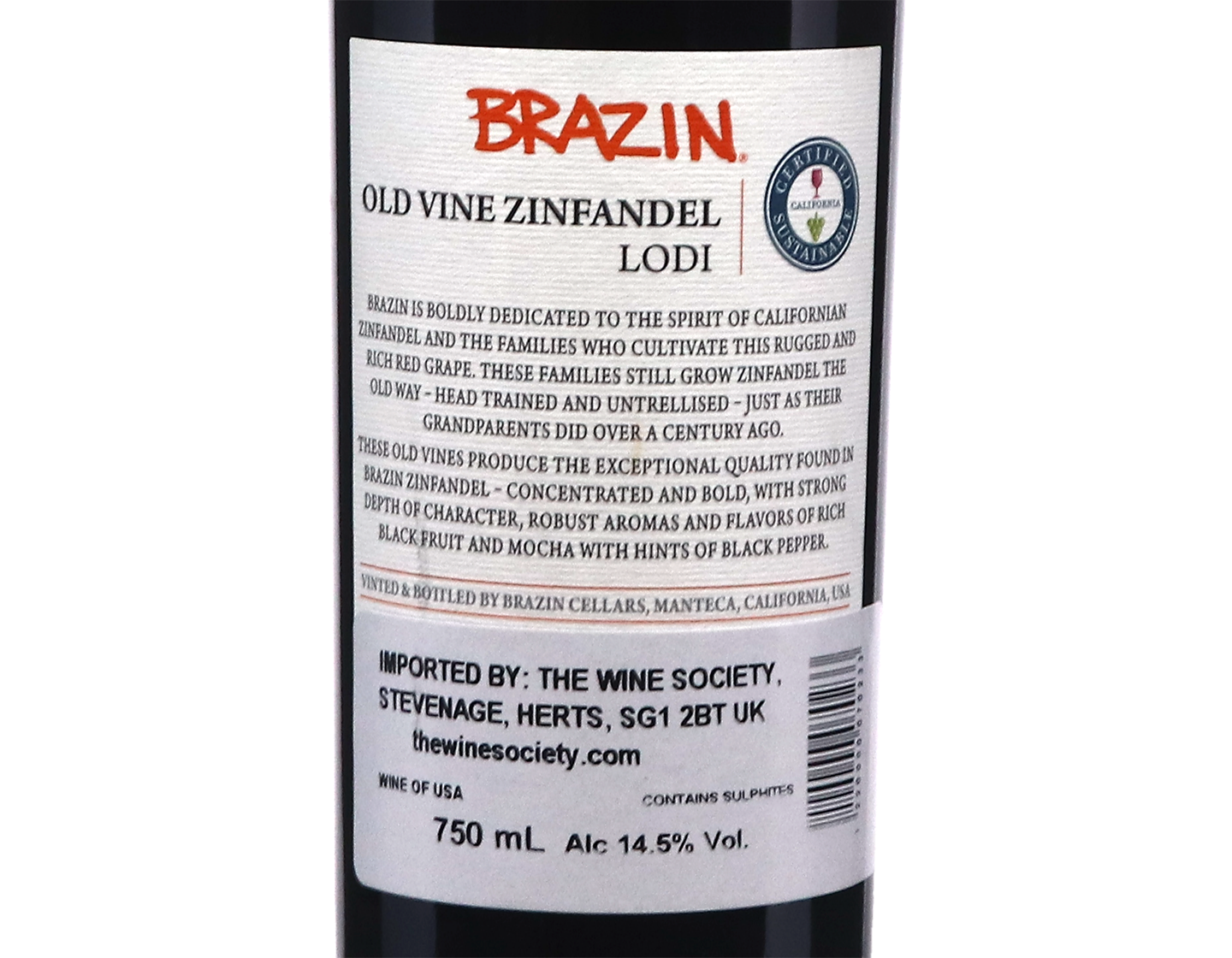 Brazin Lodi Old-Vine Zinfandel 2022