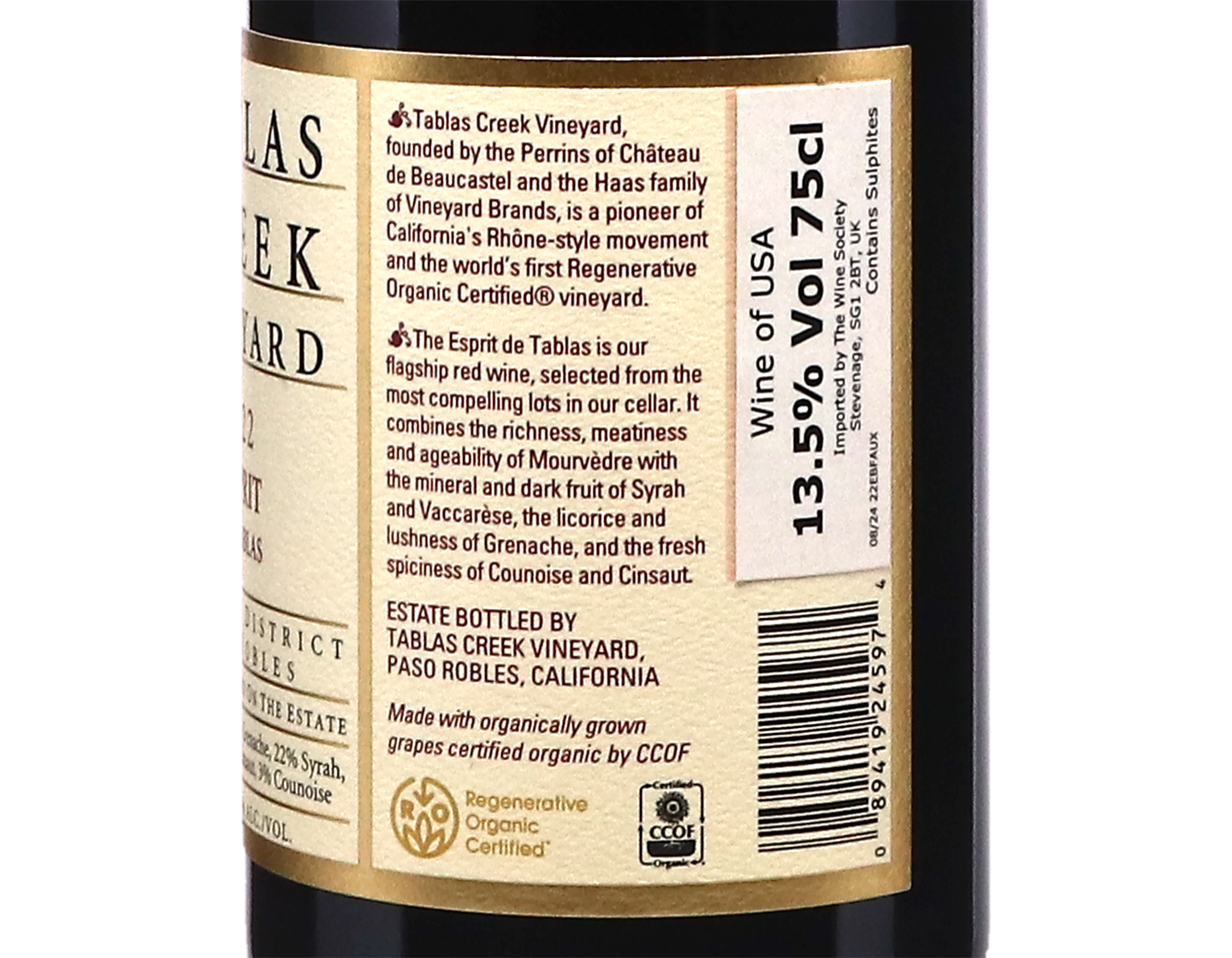 Tablas Creek Esprit de Tablas Adelaida District Paso Robles 2022