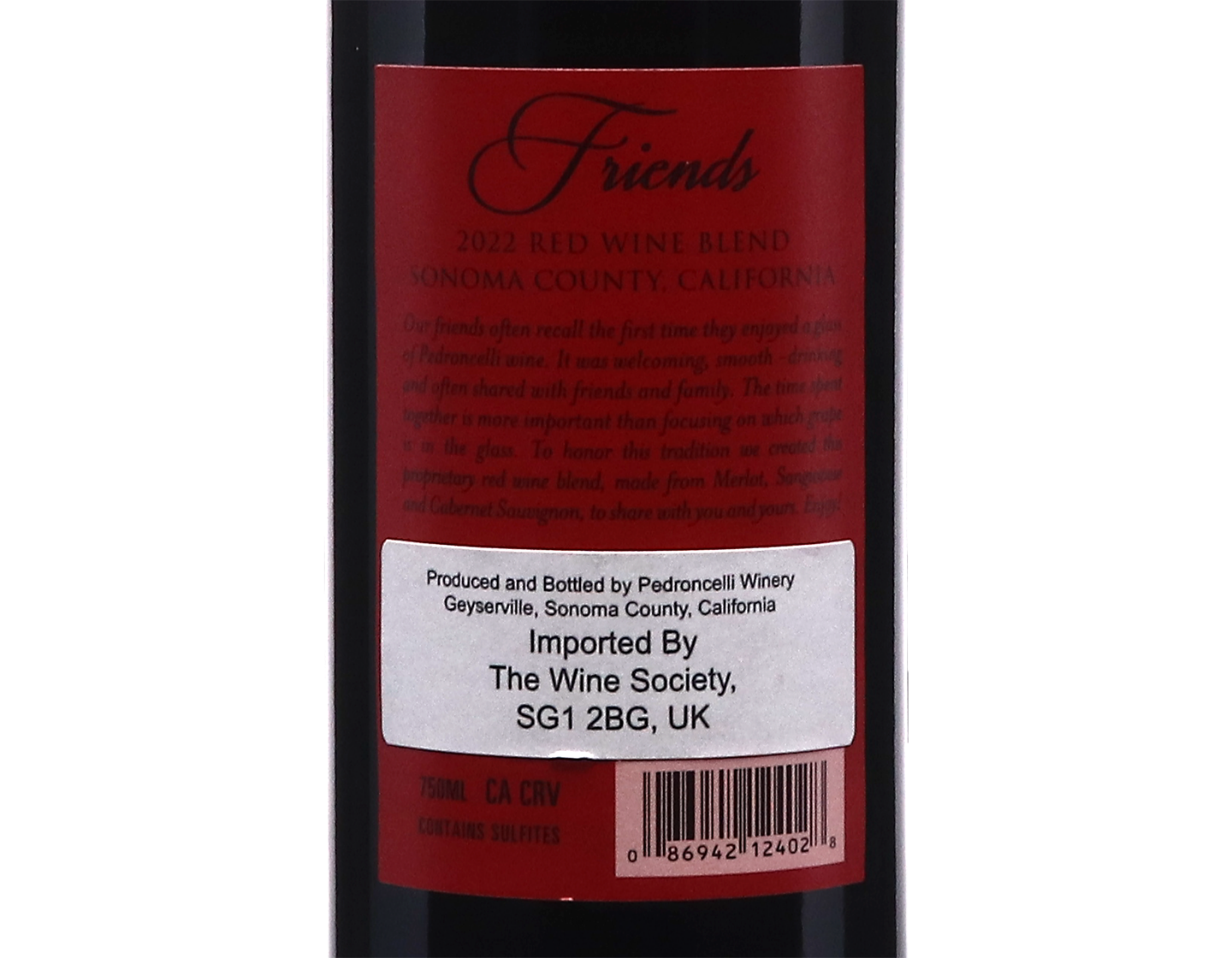 Pedroncelli Friends Red Sonoma County 2022