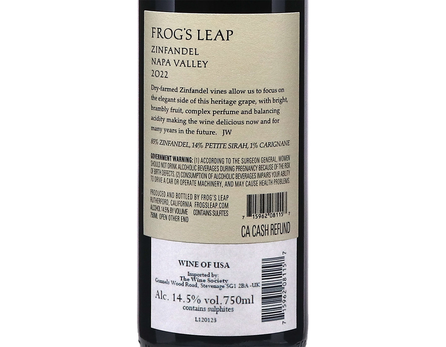 Frog's Leap Napa Valley Zinfandel 2022