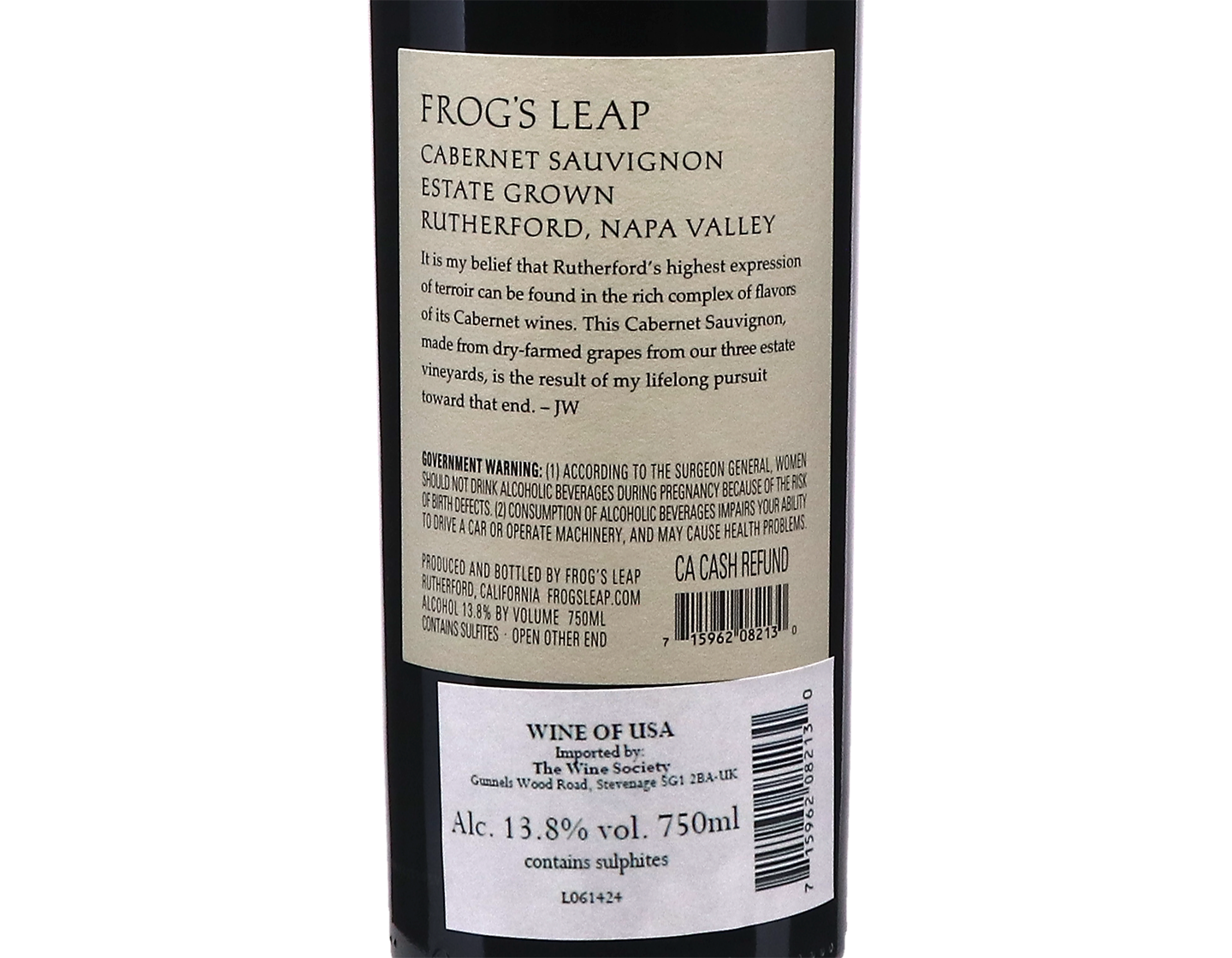 Frog's Leap Rutherford Estate Cabernet Sauvignon 2022