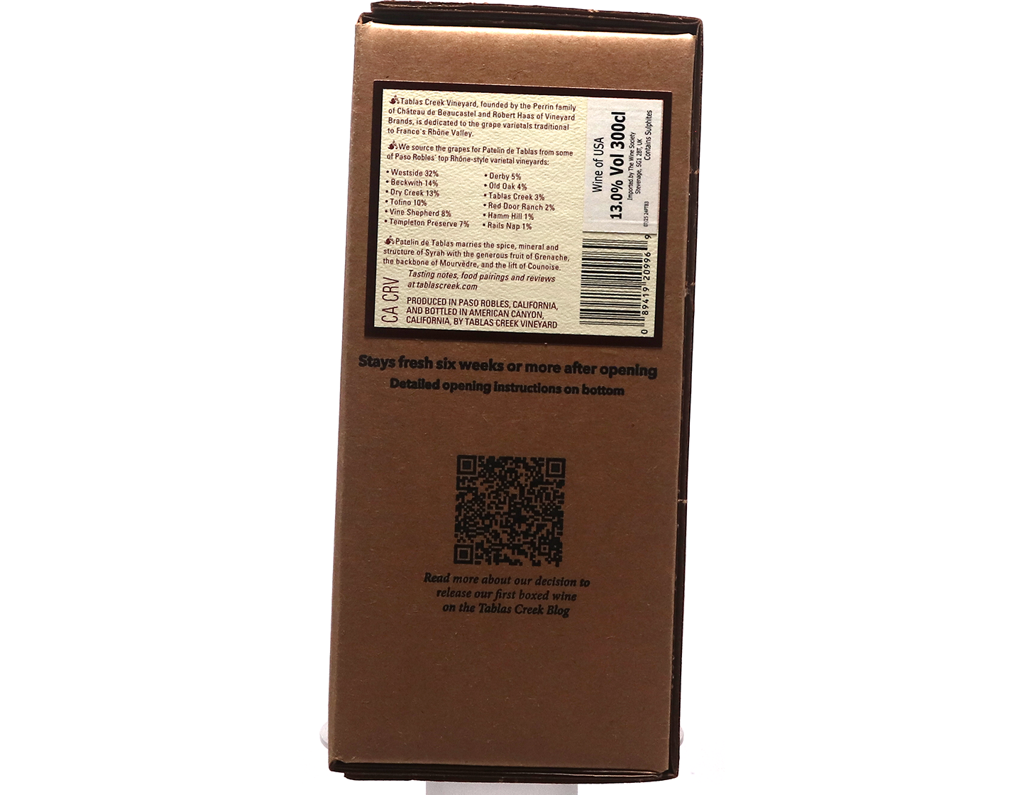 Tablas Creek Patelin de Tablas Rouge Paso Robles 2024 Bag in Box 3 Litre