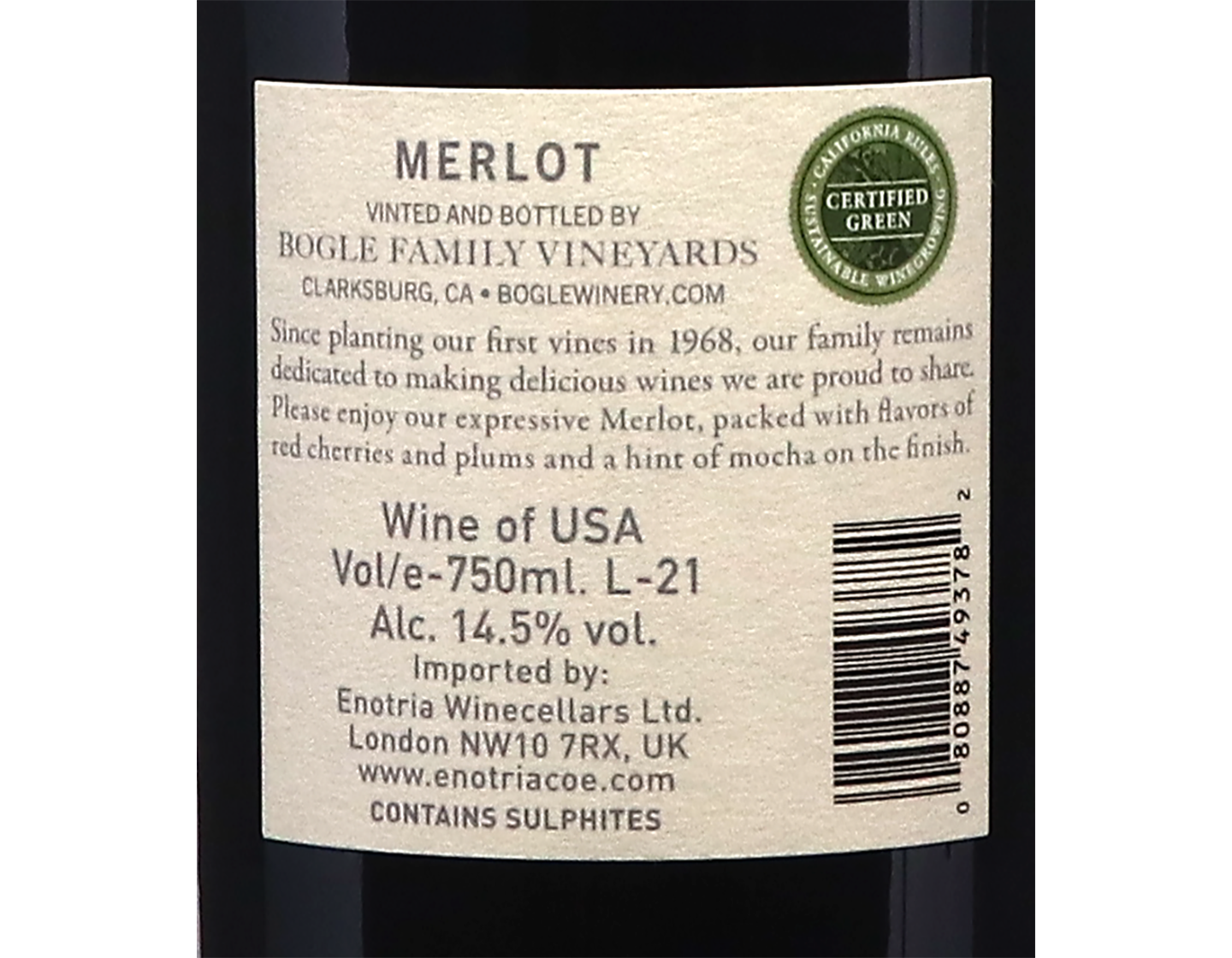 Bogle Vineyards California Merlot 2023