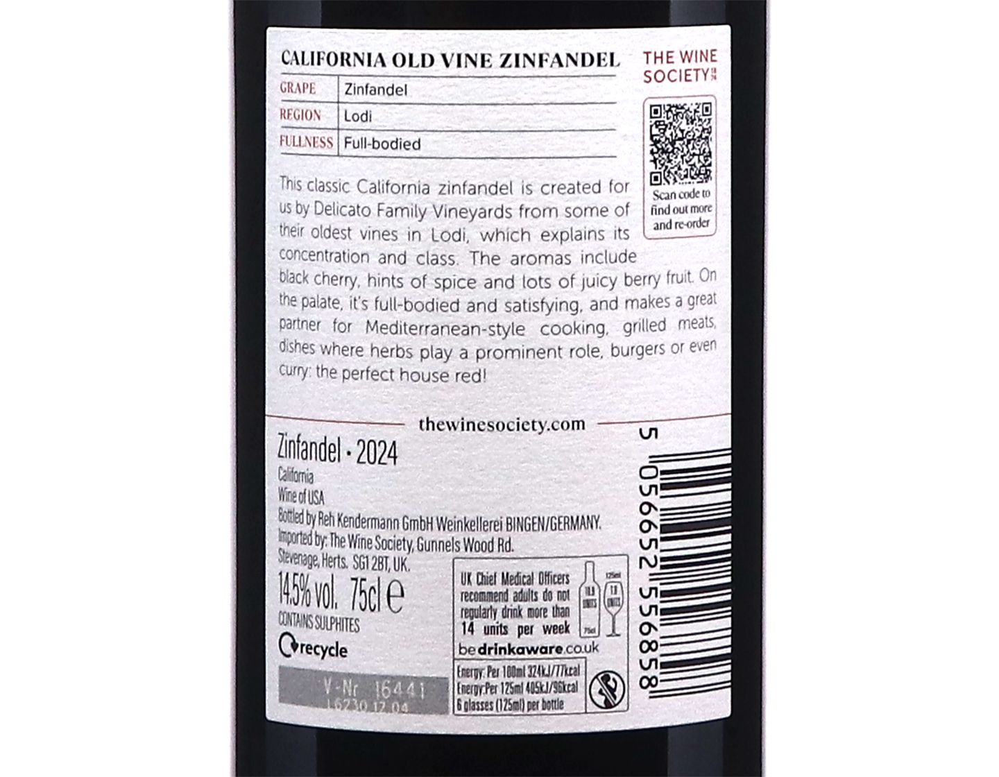 The Society's California Old-Vine-Zinfandel 2024