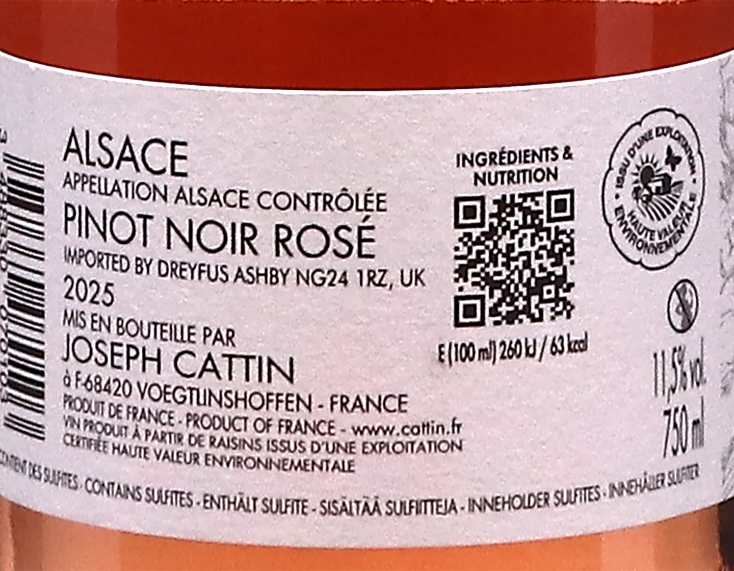 Pinot Noir Rose Joseph Cattin 2025