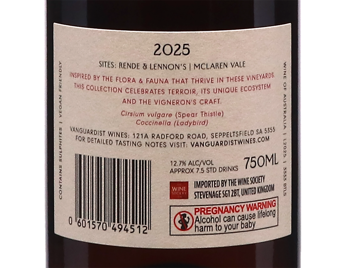 Vanguardist Botanic McLaren Vale Grenache Syrah Mourvedre Rose 2025