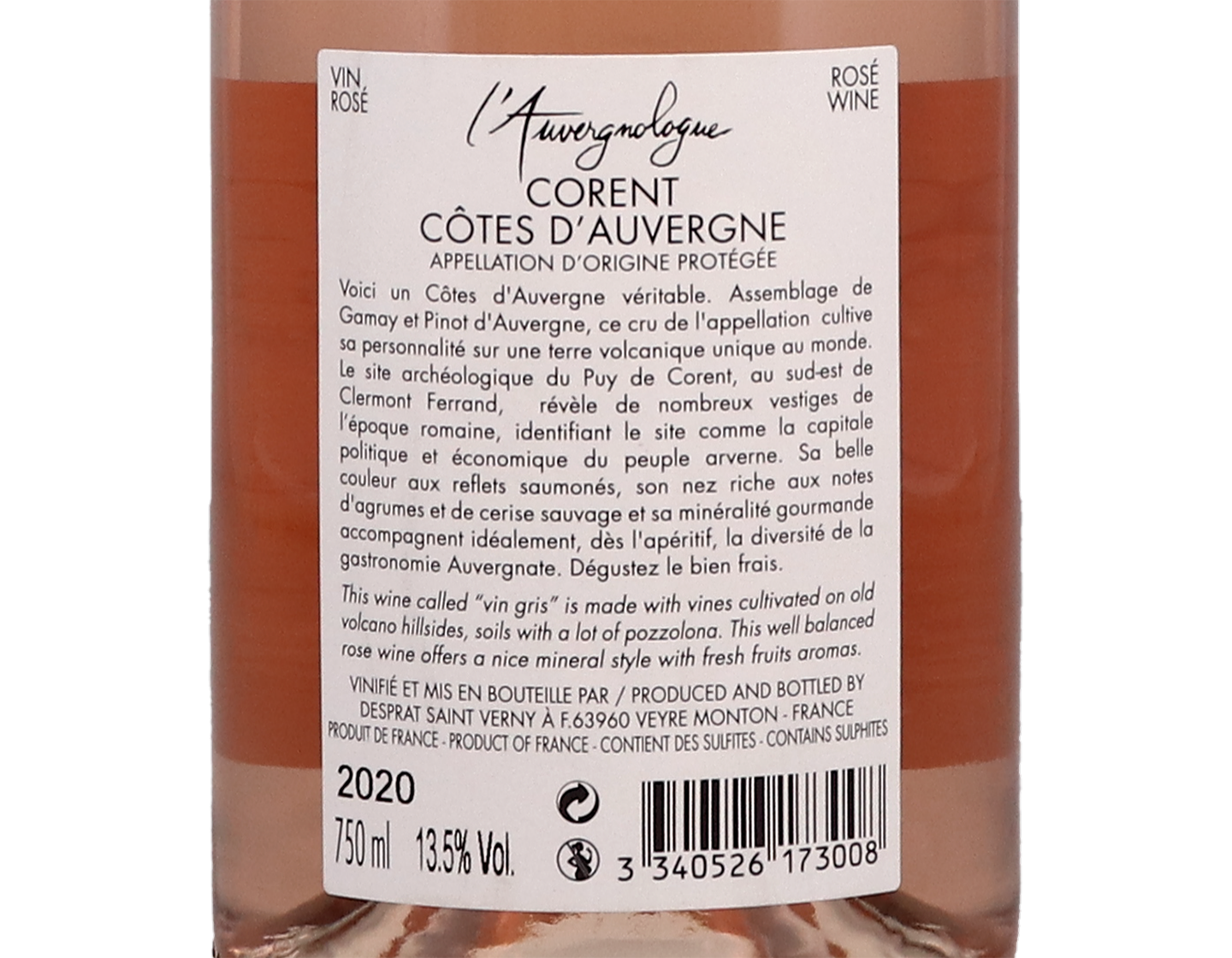Corent Cotes d'Auvergne Saint Verny 2020