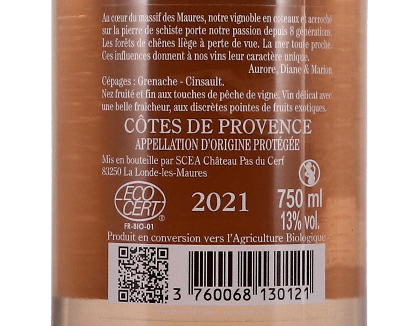 Côtes de Provence Rosé, Merle, Château Pas de Cerf 2021