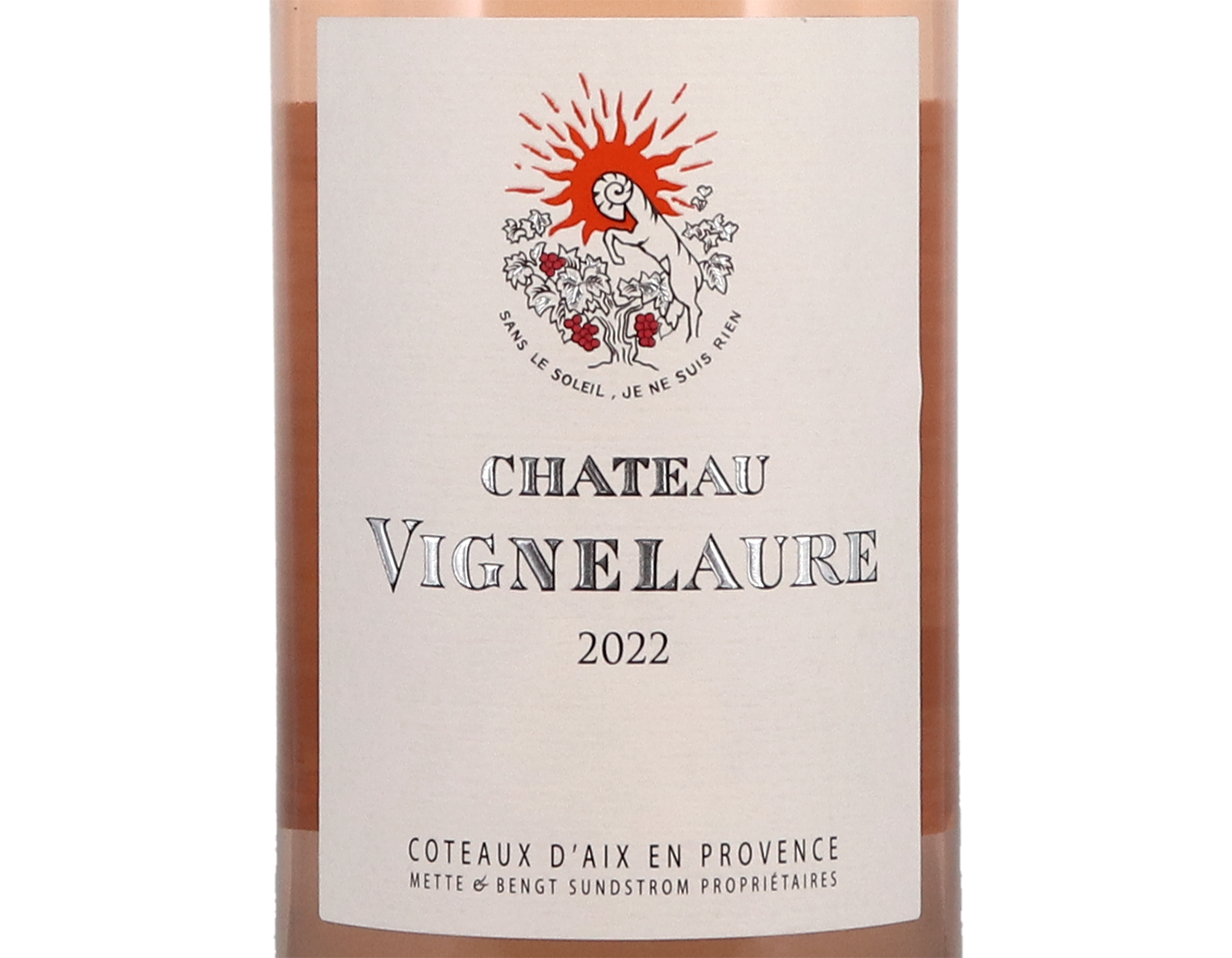 Coteaux d Aix en Provence Rose Chateau Vignelaure 2022 ORGANIC