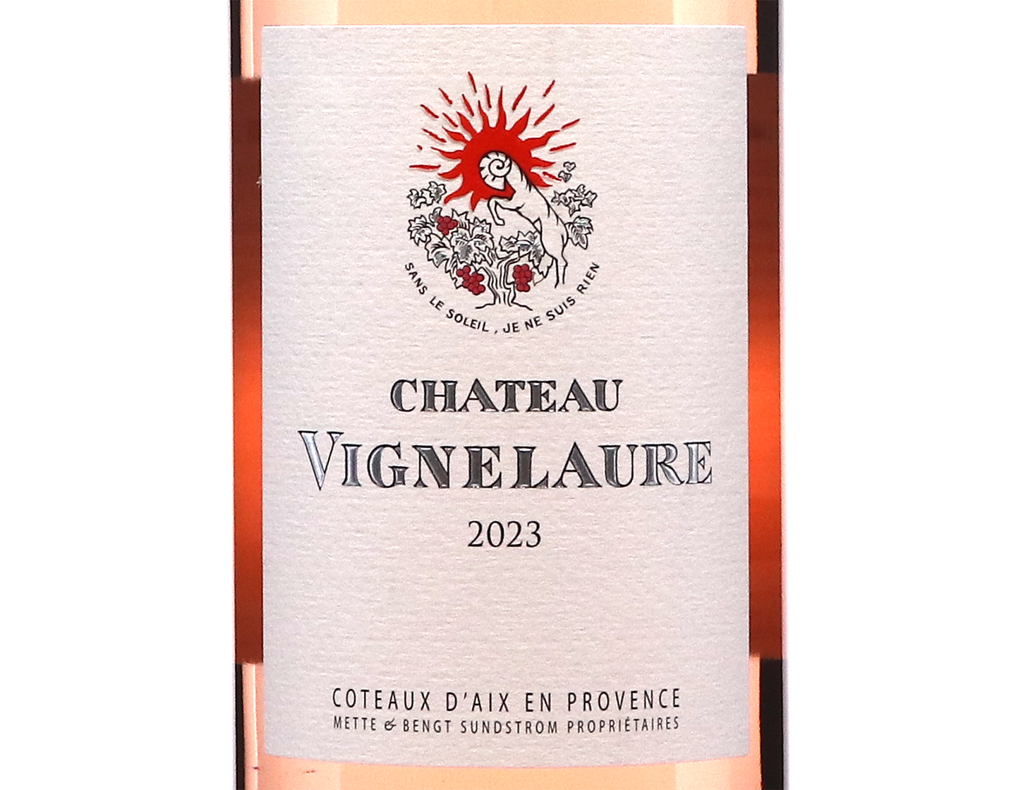 Coteaux d Aix en Provence Rose Chateau Vignelaure 2023 ORGANIC