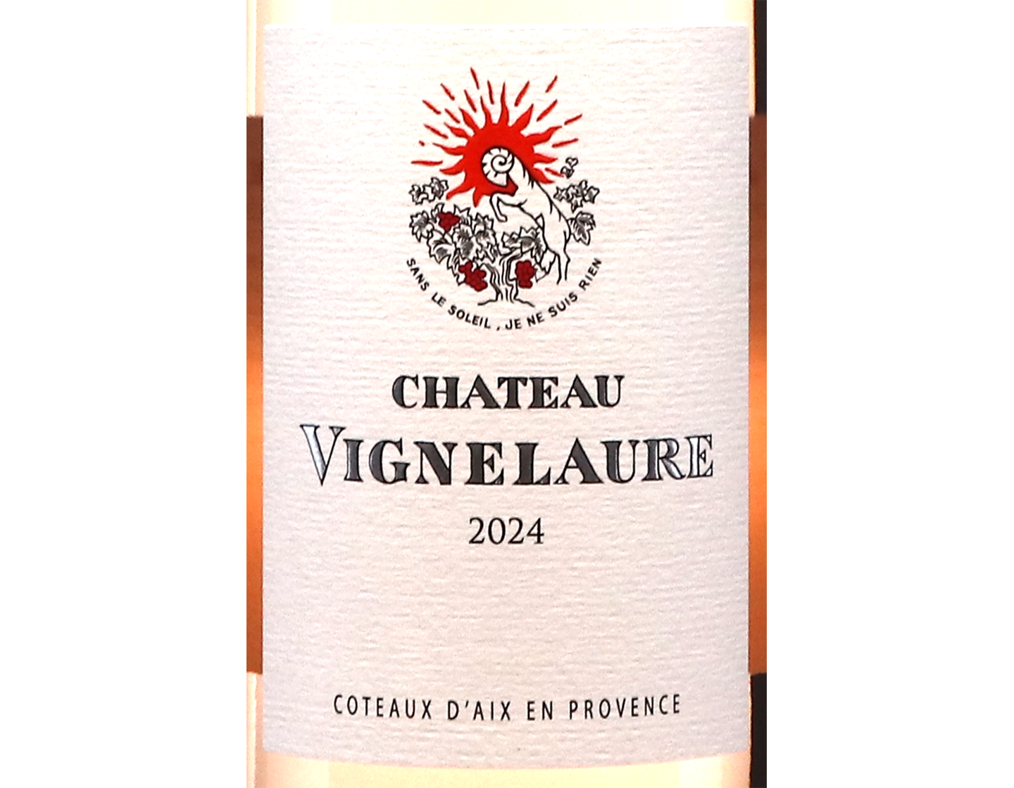 Coteaux d Aix en Provence Rose Chateau Vignelaure 2024 ORGANIC