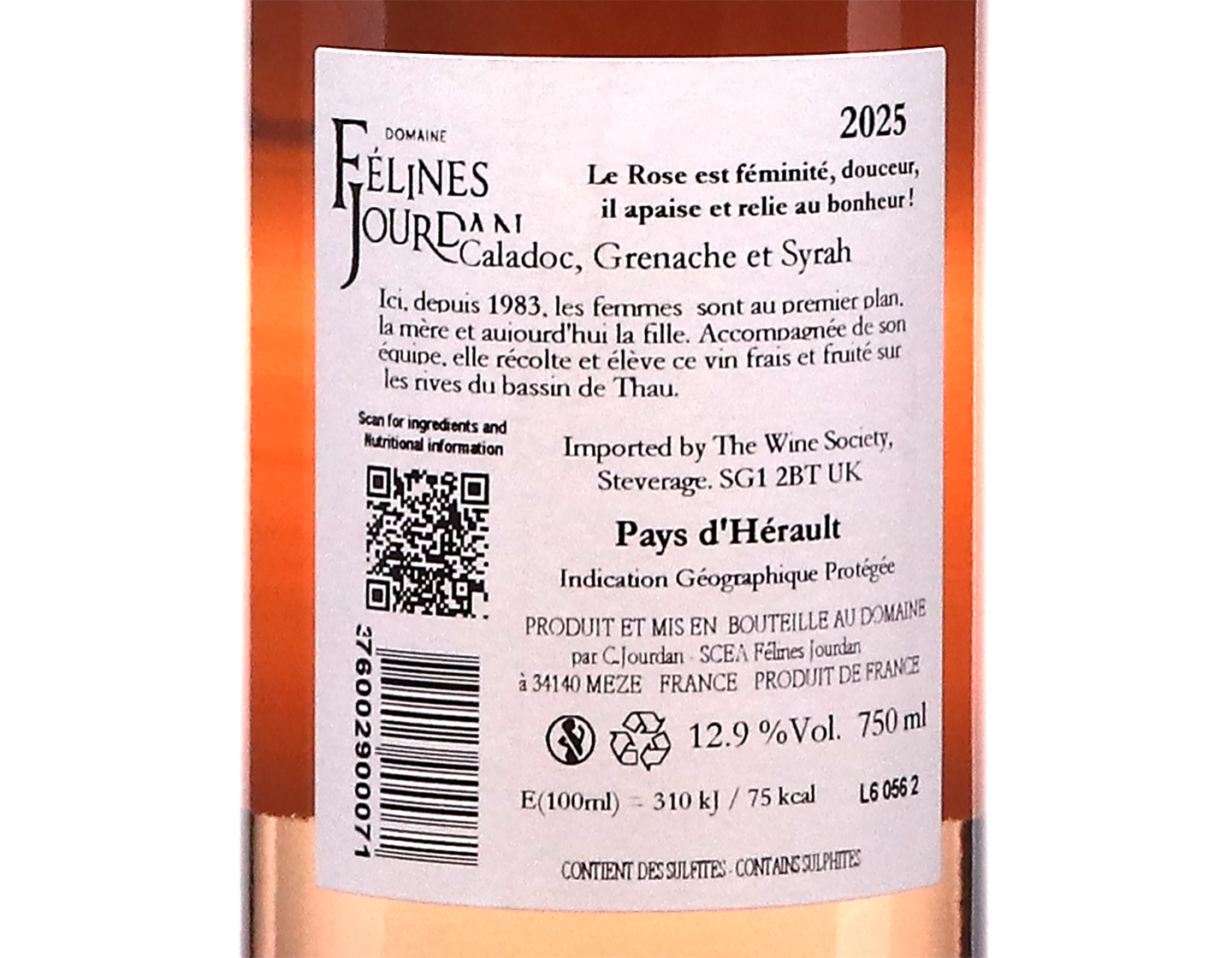 Domaine Félines Jourdan 'En Rose' Rosé, Pays de l'Hérault 2025