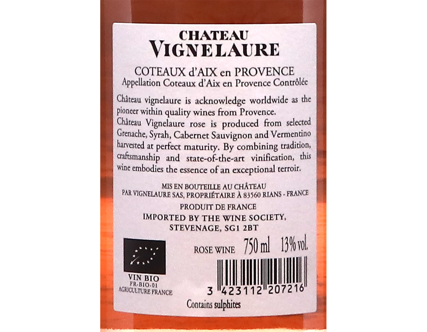 Coteaux d'Aix-en-Provence Rosé, Château Vignelaure 2025