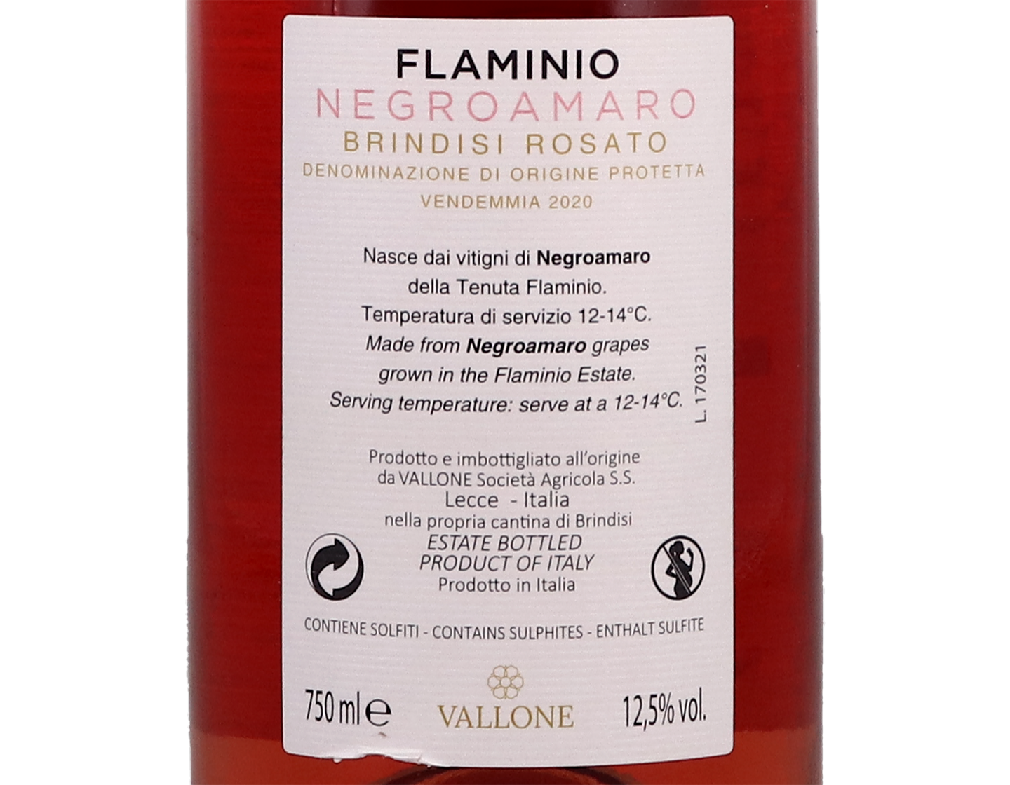 Brindisi Rosato Vigna Flaminio Vallone 2020