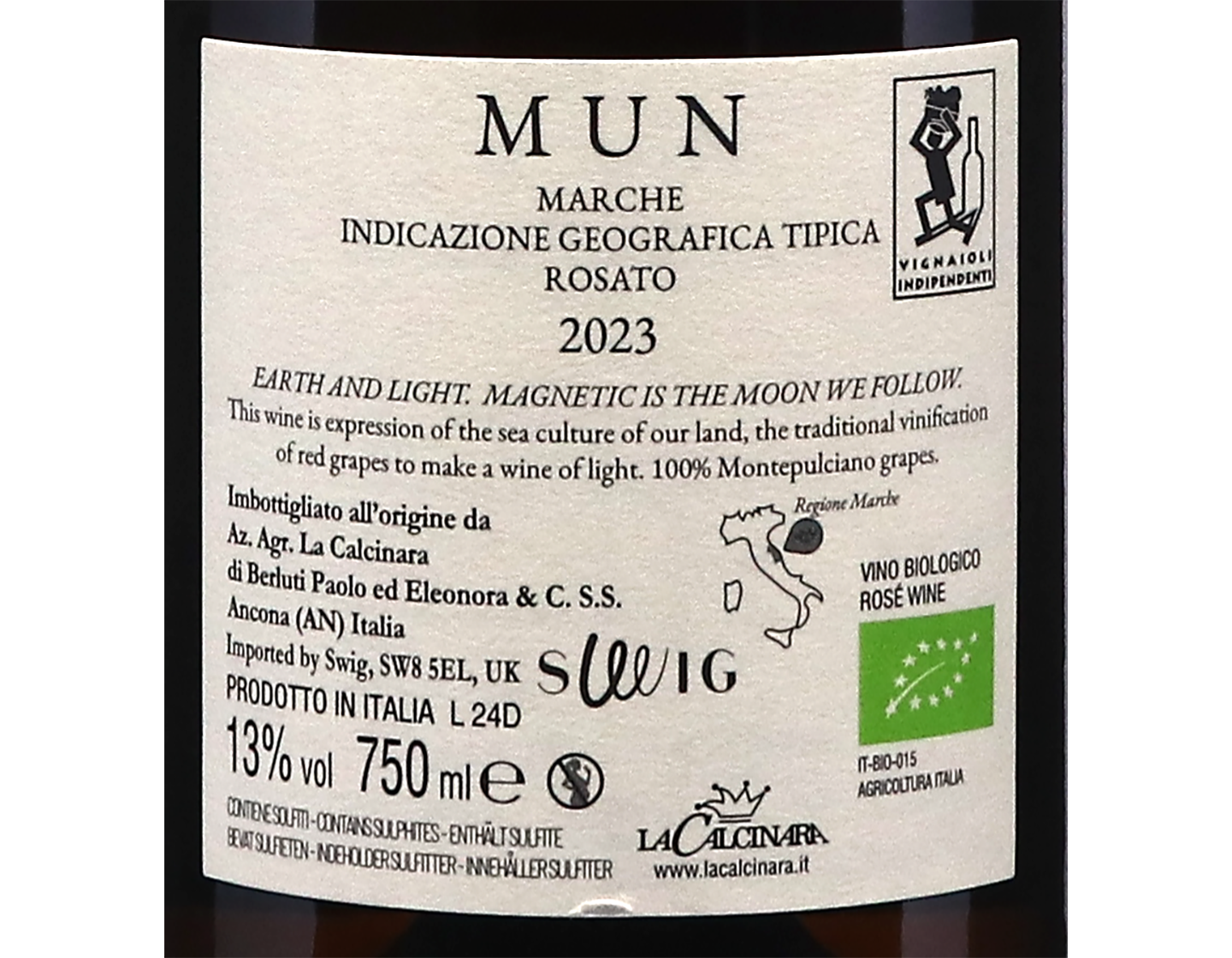 La Calcinara Mun Rosato 2023 ORGANIC