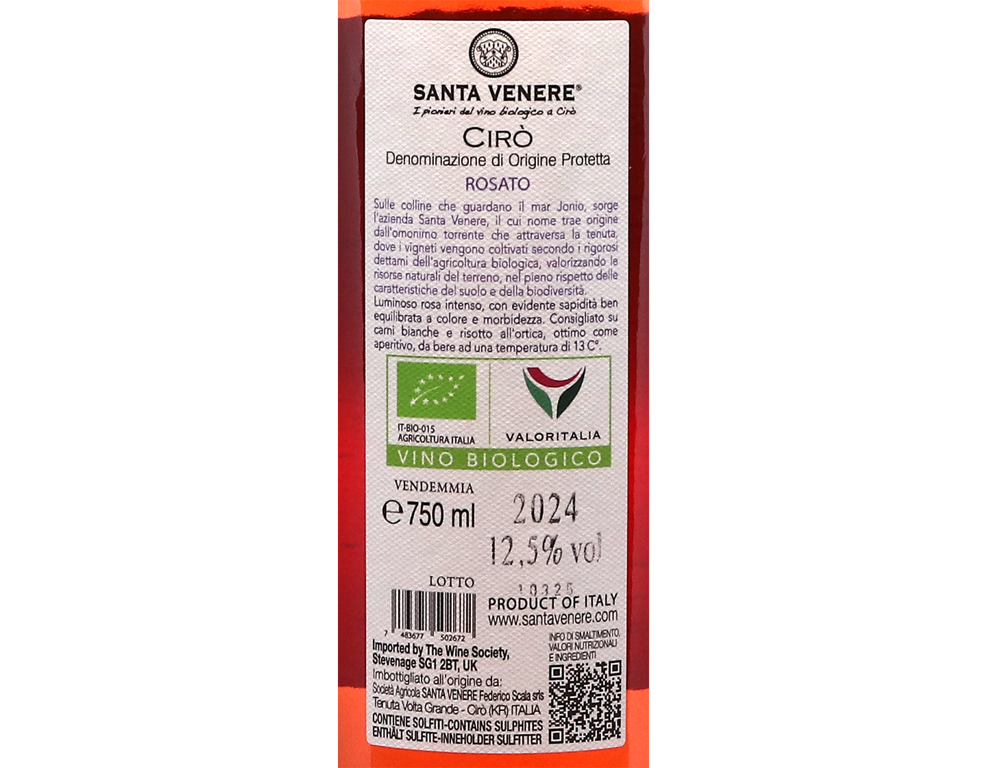 Cirò Rosato Gaglioppo, Santa Venere 2024
