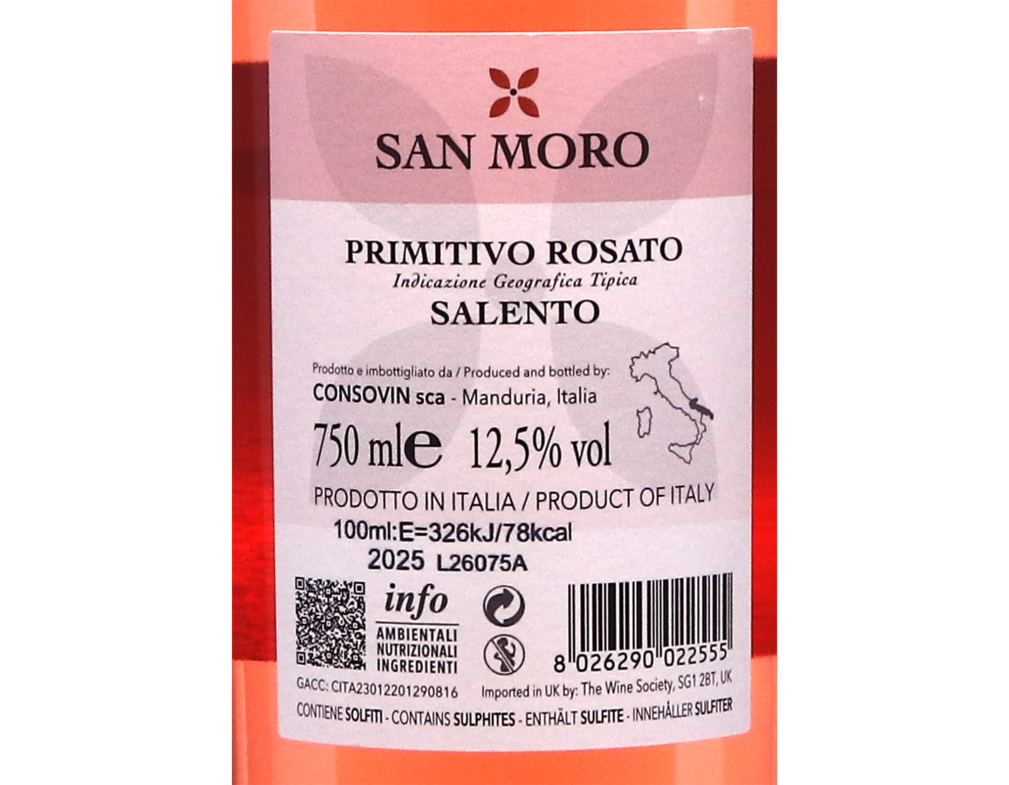 Primitivo Rosato San Moro 2025