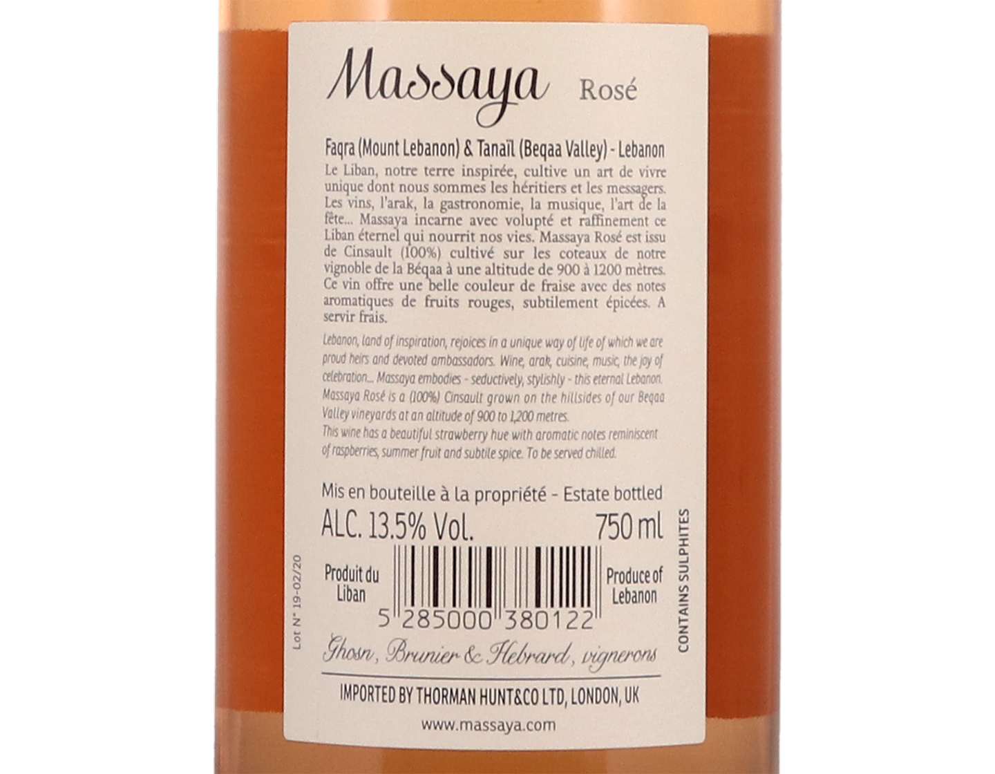 Massaya Rosé, Lebanon 2020