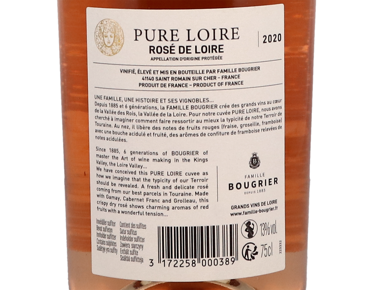 Rose de Loire Pure Loire Famille Bougrier 2020