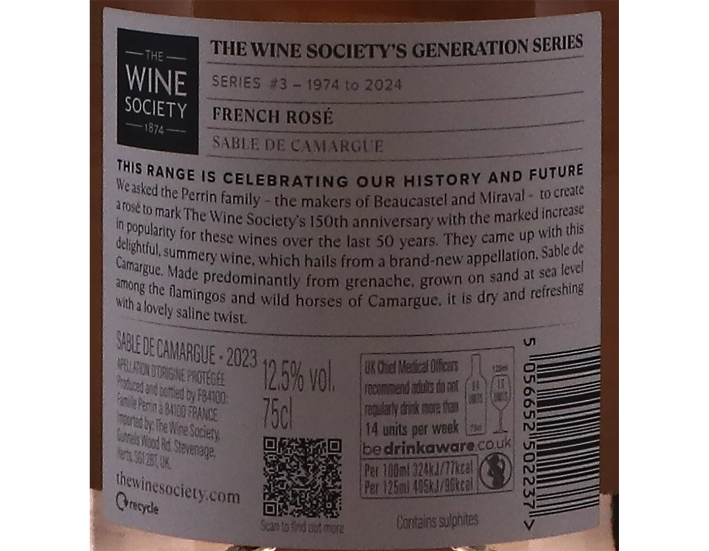 The Wine Society's Generation Series Sable de Camargue Rose Perrin 2023