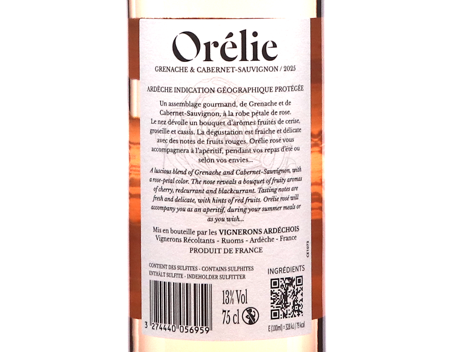 Orelie Ardeche Rose Vignerons Ardechois 2025