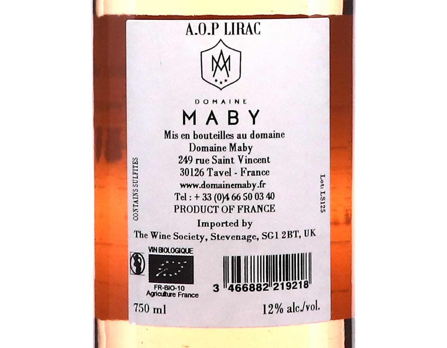 Lirac Rose La Fermade Domaine Maby 2025 ORGANIC