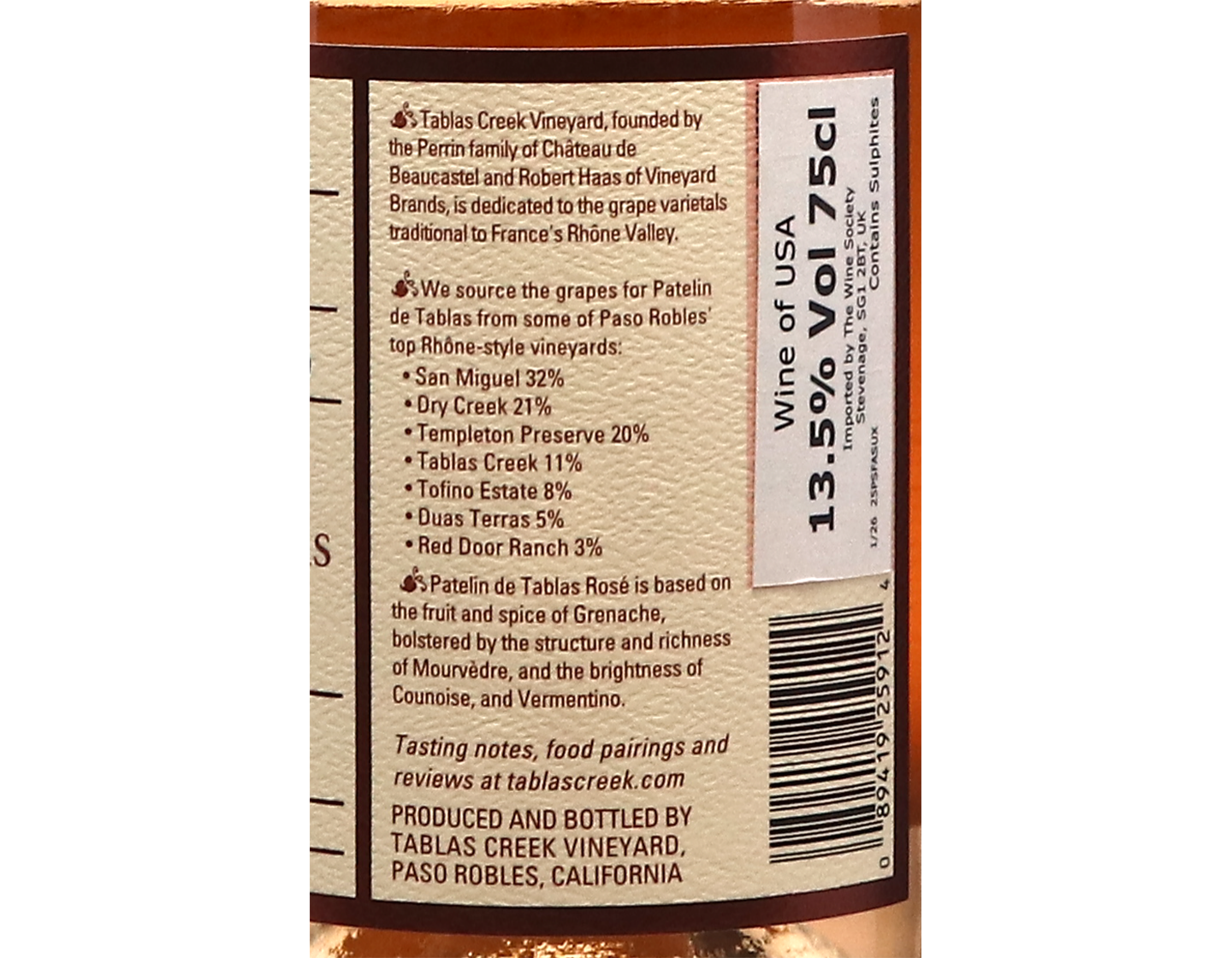 Tablas Creek Patelin de Tablas Rose 2025